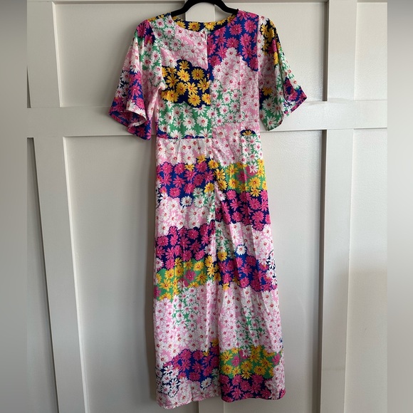 Floral Multicolor High Neck Bell Sleeve Maxi Dress from ASOS - Picture 3 of 5